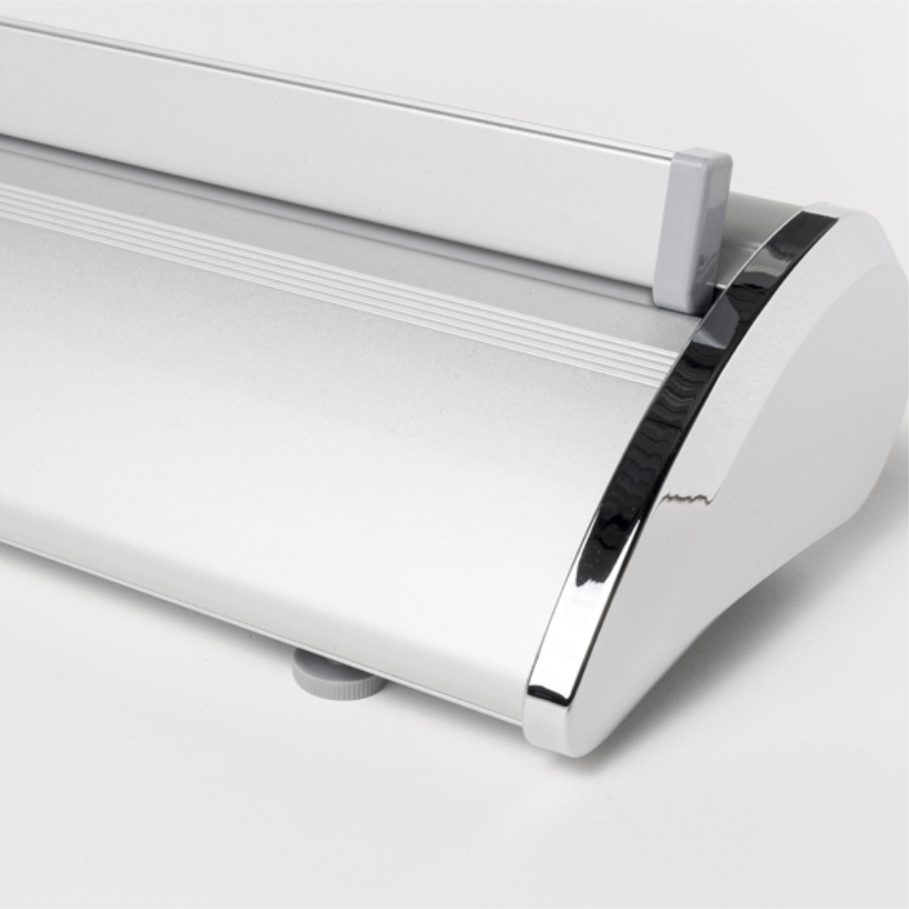 Portable aluminium cassette base used for the PERFORMANCE Roller Banner Display