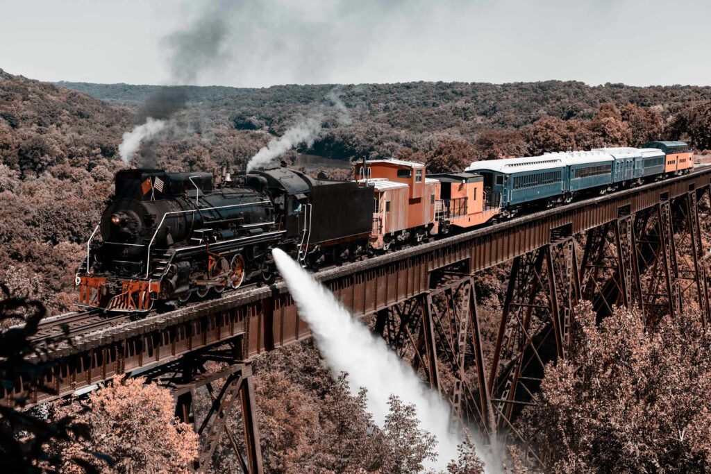 Steam Train Point Creek Bridge