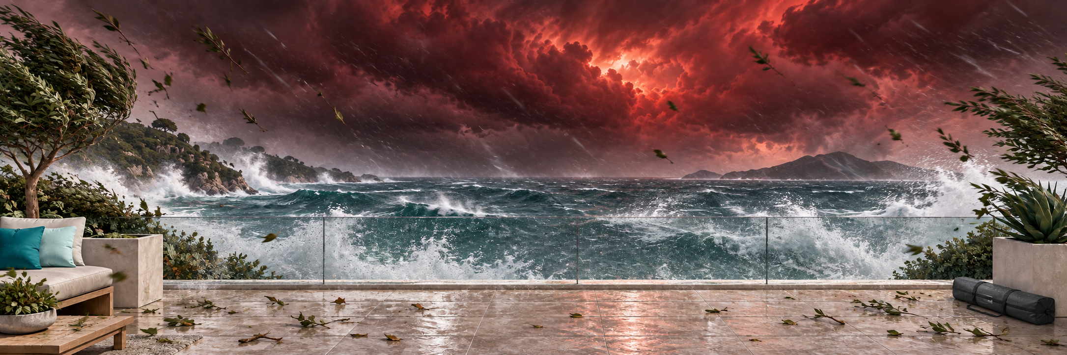 Strong gale conditions when a Teardrop System must not be used