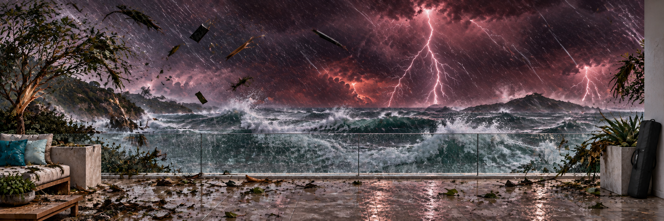 Violent storm conditions when a Teardrop System must not be used