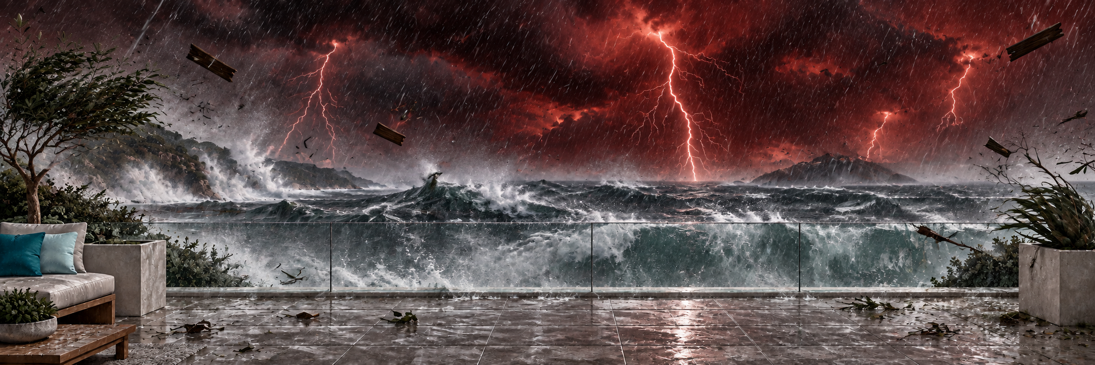 Hurricane-force conditions when a Teardrop System must not be used