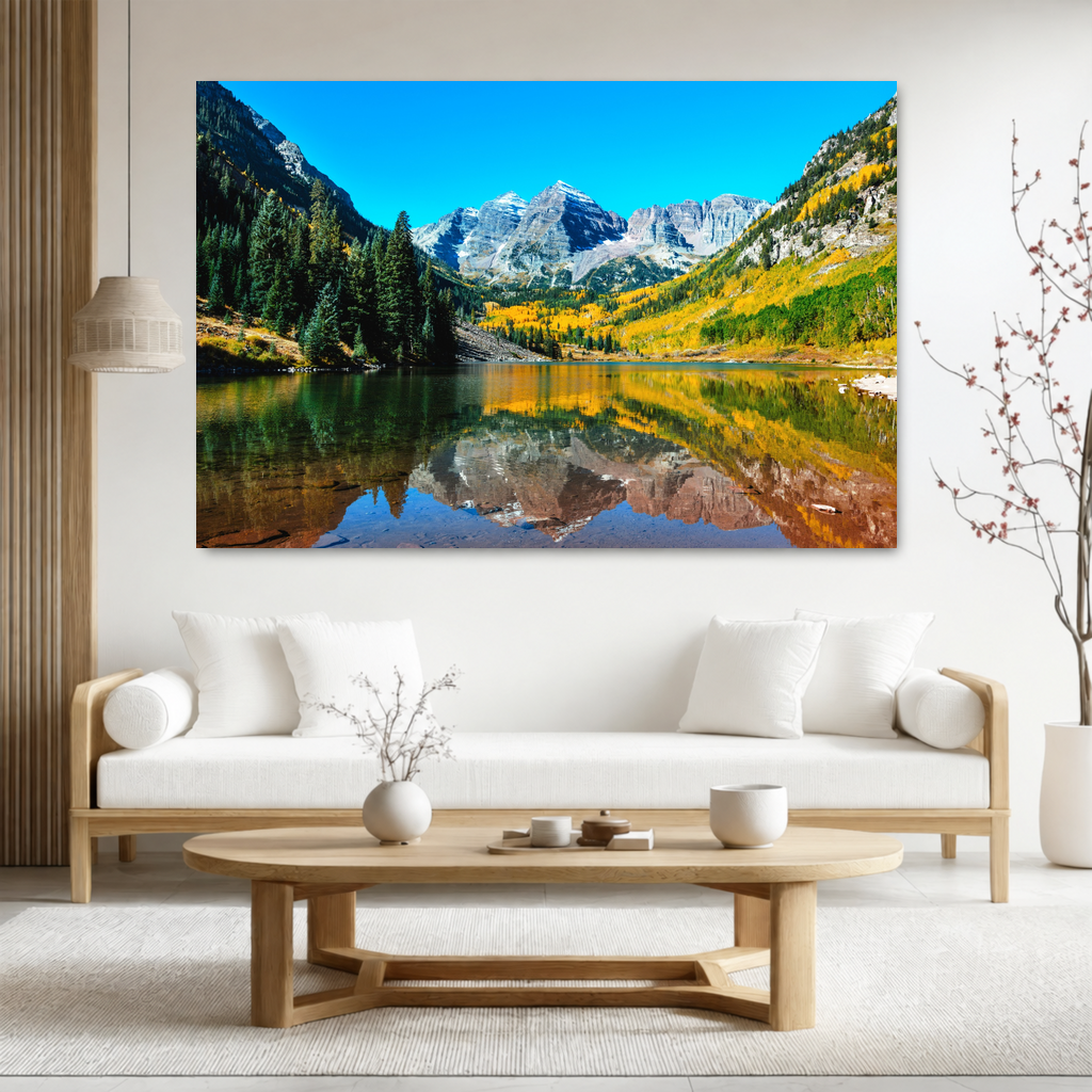Statement ChromaLuxe® HD Metal Print room view
