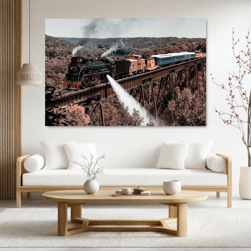 Statement ChromaLuxe® HD Metal Print room view